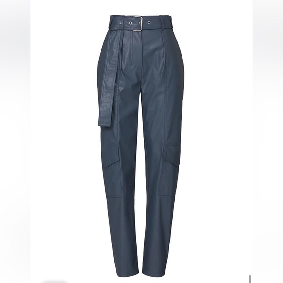 Tanya Taylor Megan High-Waisted Faux Leather Pants - Picture 6 of 6